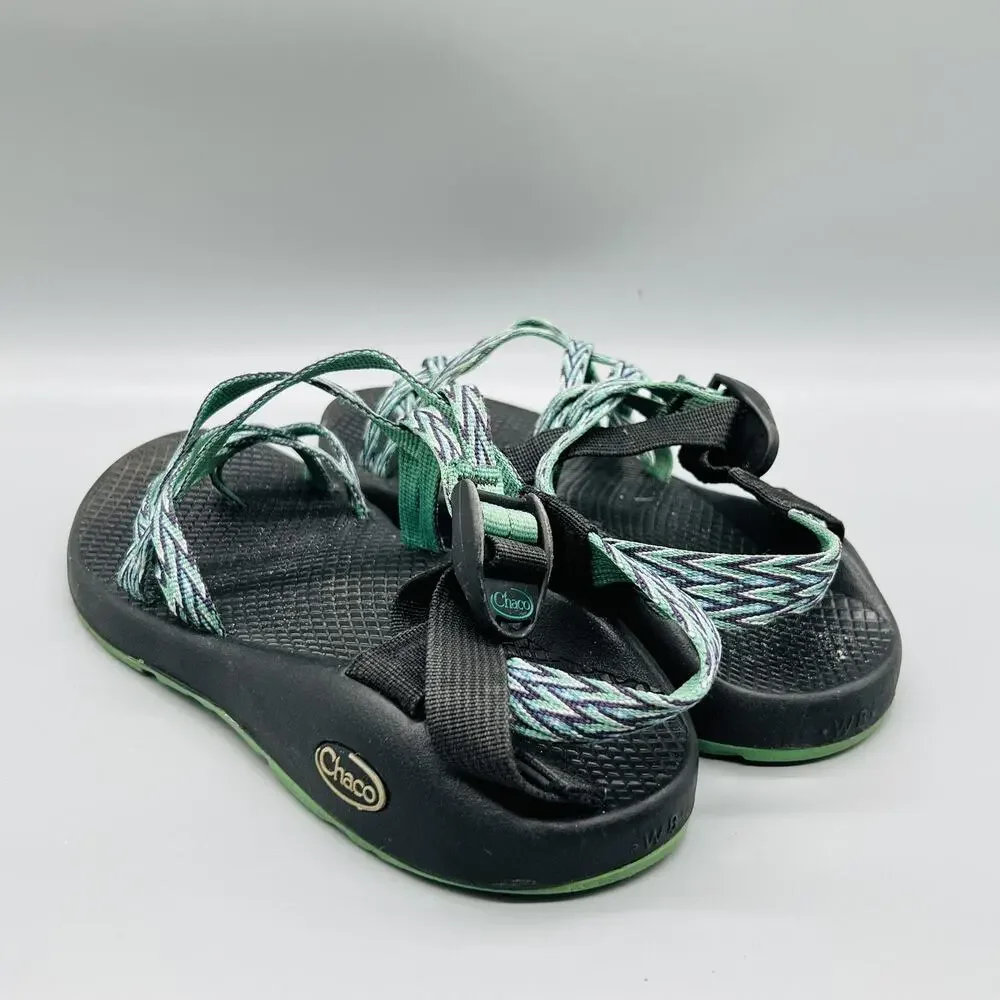Chaco Sandals Womens 8 Green Synthetic Strappy Adjustable Hiking Outdoor Shoes